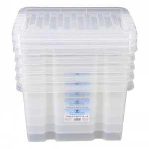 TML Clear Plastic Storage Box & Lid Size 04 (24 Litre)